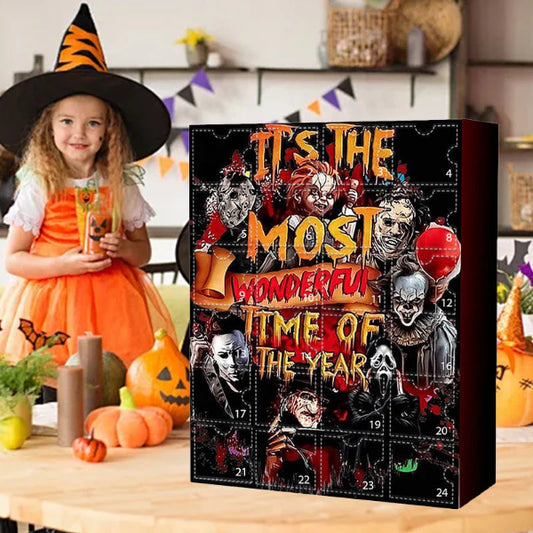 Halloween adventskalender met personages uit horrorfilms