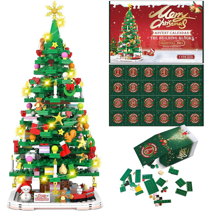Kerstbouwstenen adventskalender