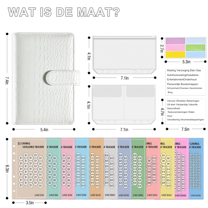 100 enveloppen spaar challenge