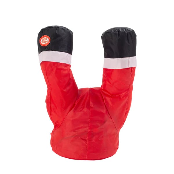 Crashende kerstman- en rendierdecoraties