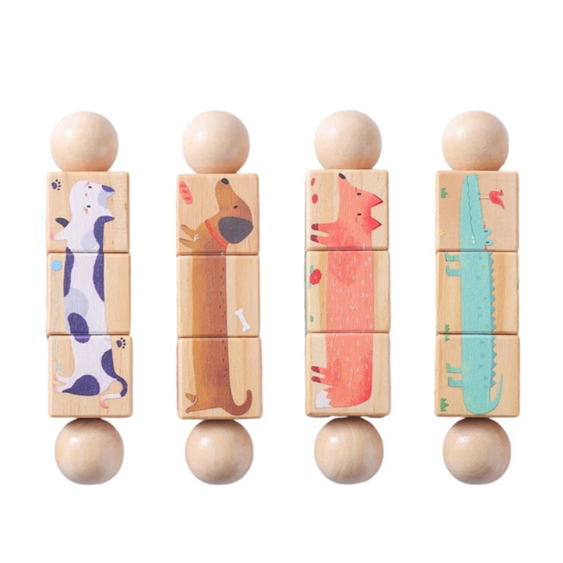KidiWoods™ - Houten dieren draaipuzzel