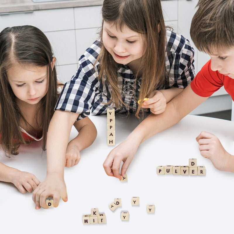 Alfabet dobbelspel - leer woorden maken!