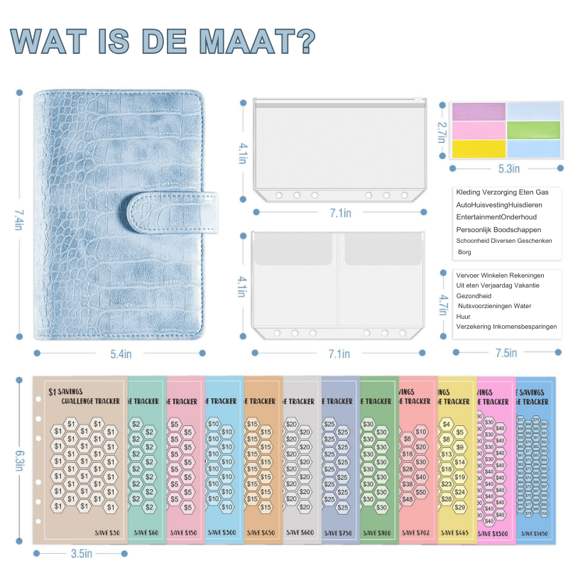 100 enveloppen spaar challenge