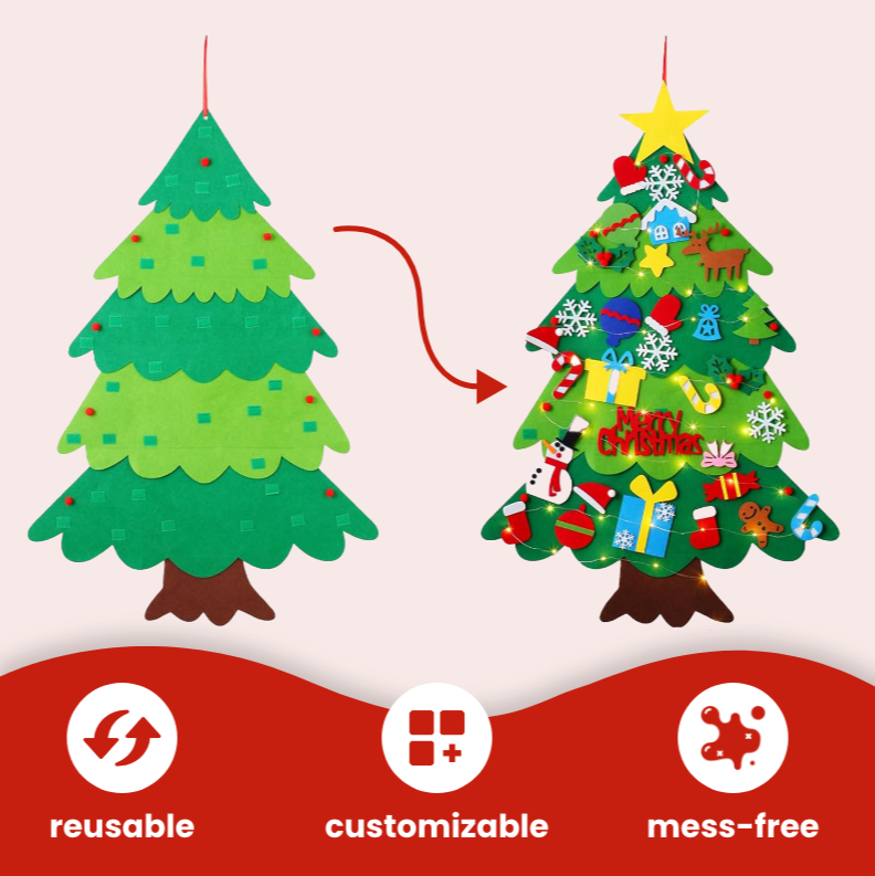 Vilten kerstboom | decoreer samen het huis🎄