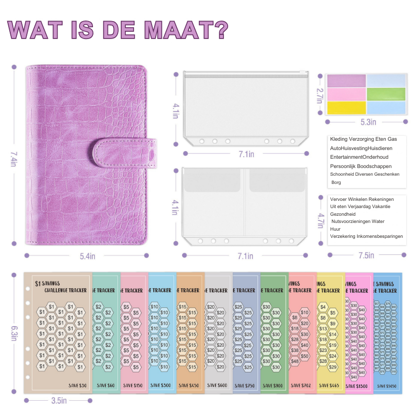 100 enveloppen spaar challenge
