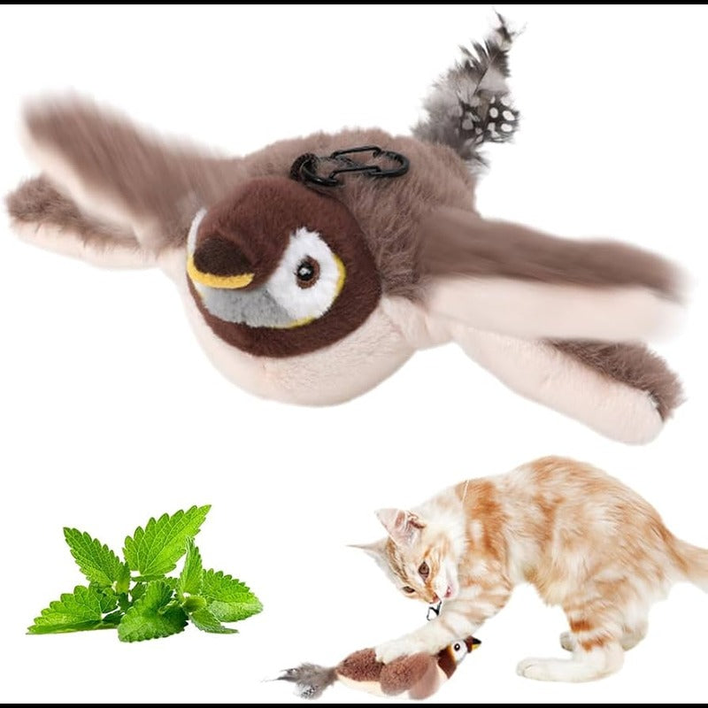 Piepend vogelspeeltje voor katten