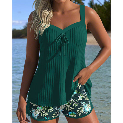 Tankini gestreept tweedelig zwemshort