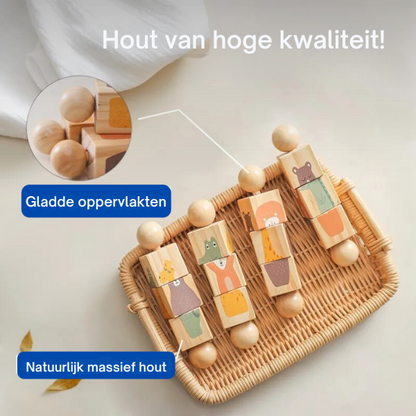 KidiWoods™ - Houten dieren draaipuzzel