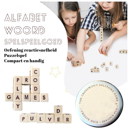 Alfabet dobbelspel - leer woorden maken!