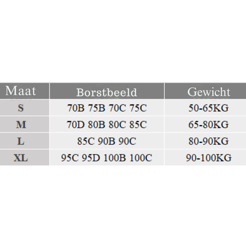 Strapless bh met effen print voor dames