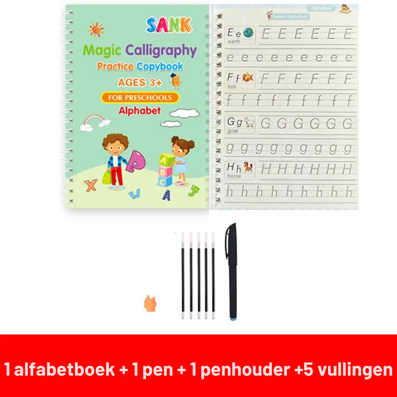 Oefenboek - Leer schrijven, rekenen of tekenen!