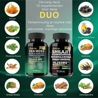 Vitality boost duo: Sea Moss & Shilajit