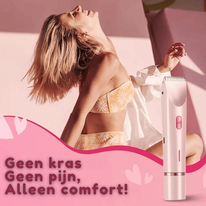 TrimFijn | 2 in 1 pijnloze bikini- en gezichtshaartrimmer