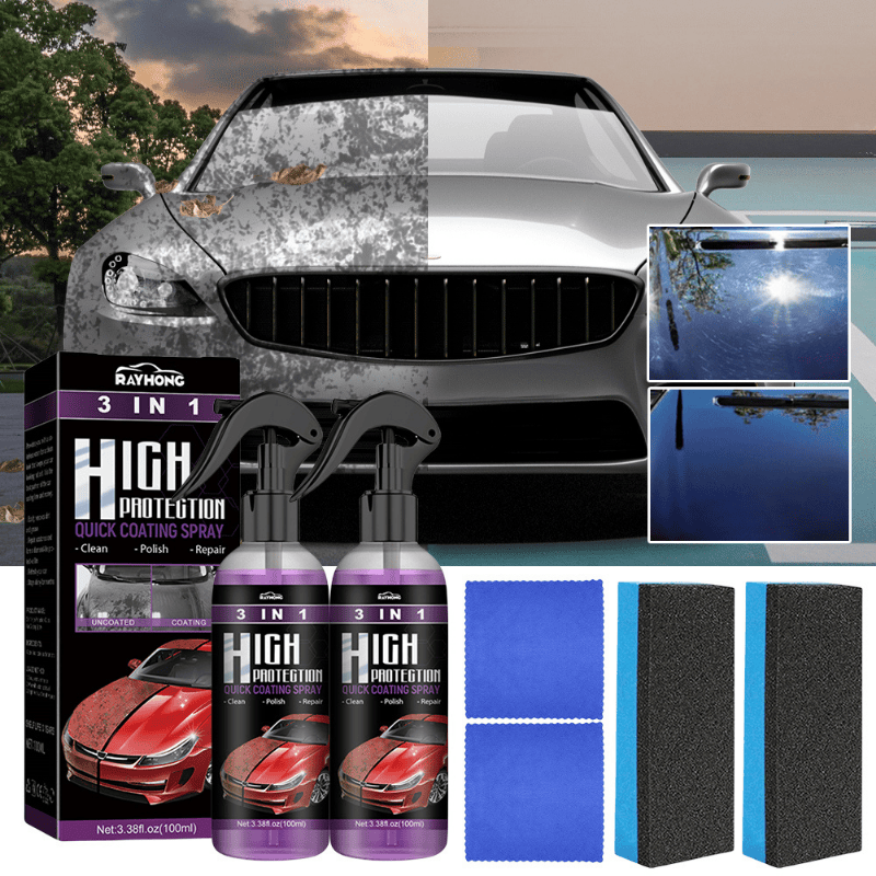 3-in-1 snelle autolakspray met h-j bescherming