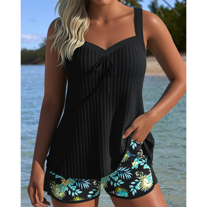 Tankini gestreept tweedelig zwemshort