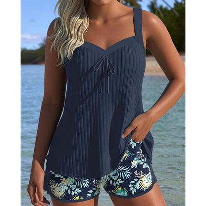 Tankini gestreept tweedelig zwemshort