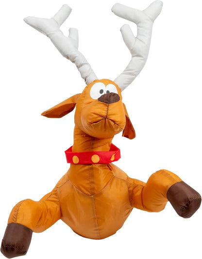 Crashende kerstman- en rendierdecoraties