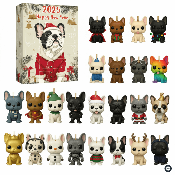 🌲 Kerstcadeau – 2025 Grappige Honden Adventskalender