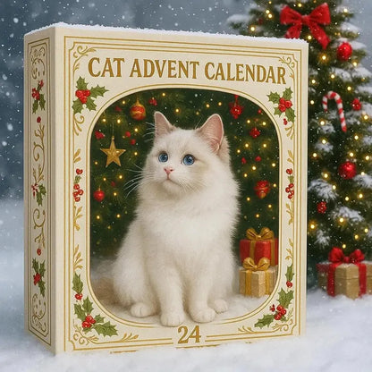 Feestelijke adventskalender met 24 vrolijke katten