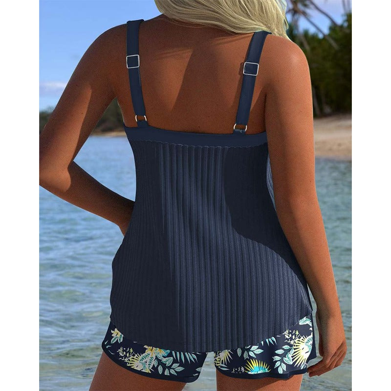 Tankini gestreept tweedelig zwemshort