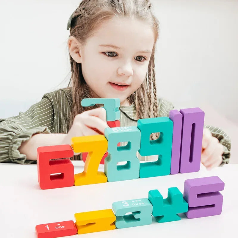 Educatieve blokken voor het leren van wiskunde en getallen